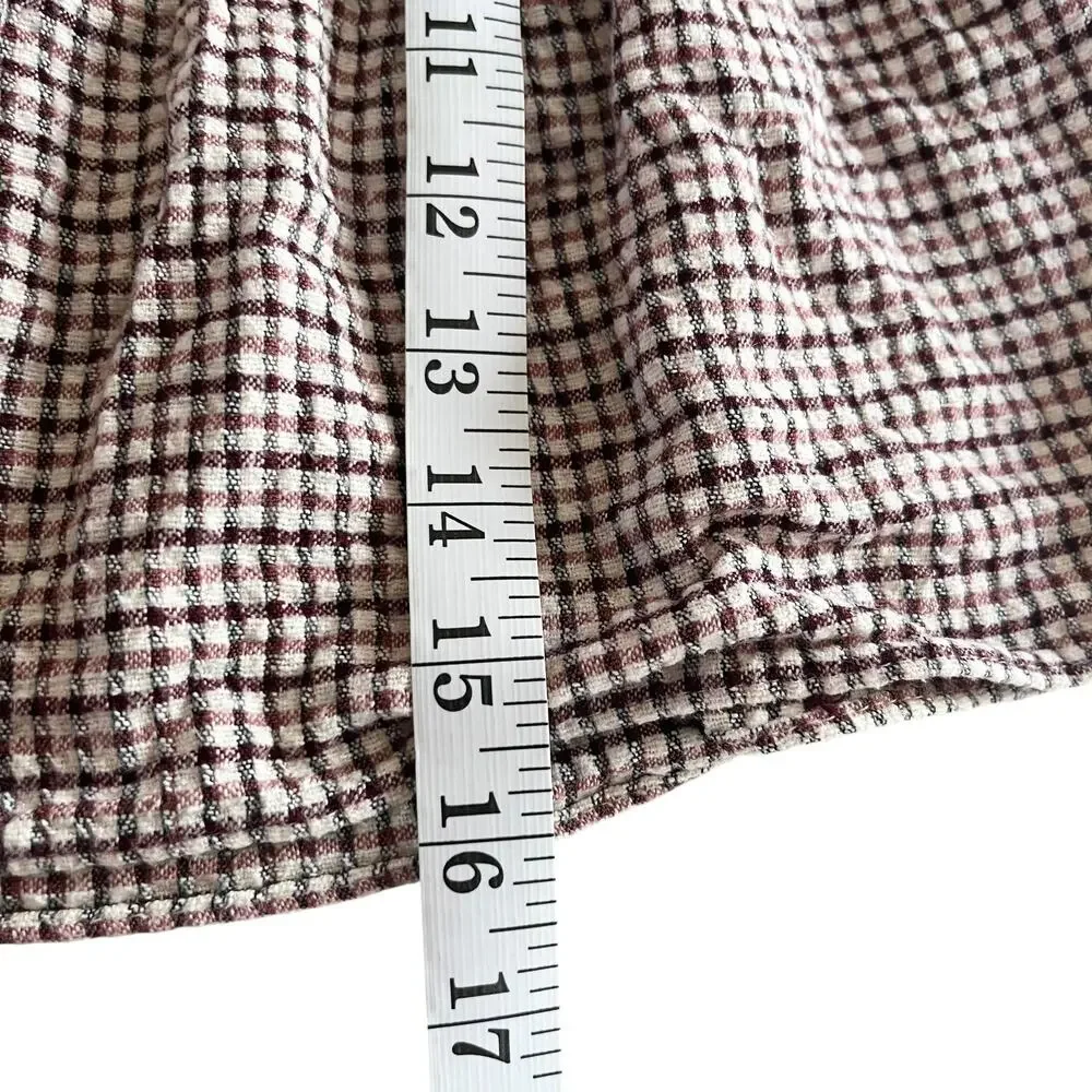 Zara Girls Check Textured Dress Embroidered Collar Cotton Blend size 2